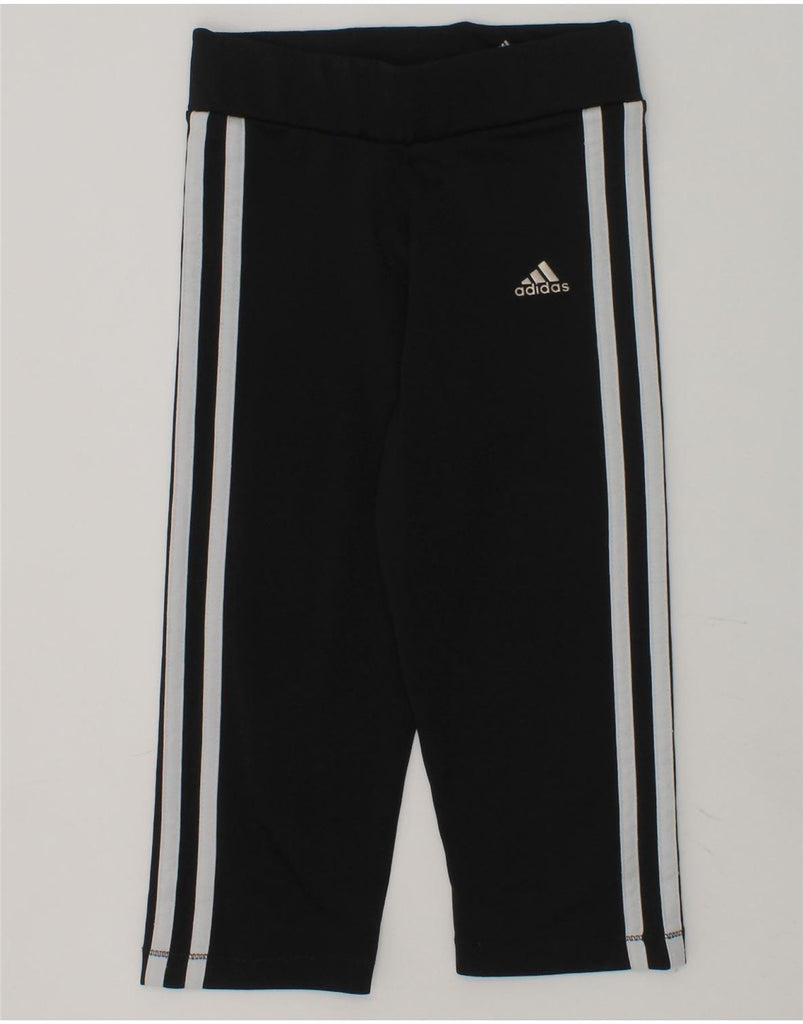 ADIDAS Girls Climalite Capri Tracksuit Trousers 7-8 Years Black | Vintage Adidas | Thrift | Second-Hand Adidas | Used Clothing | Messina Hembry 