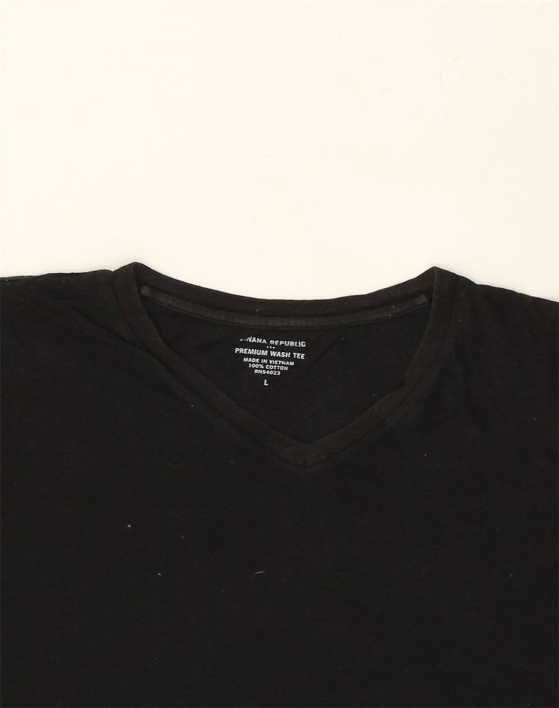 BANANA REPUBLIC Mens T-Shirt Top Large Black Cotton | Vintage Banana Republic | Thrift | Second-Hand Banana Republic | Used Clothing | Messina Hembry 