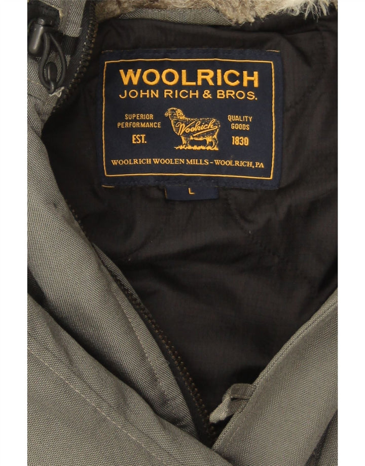 Woolrich Mens Hooded Windbreaker Jacket UK 40 Large Grey