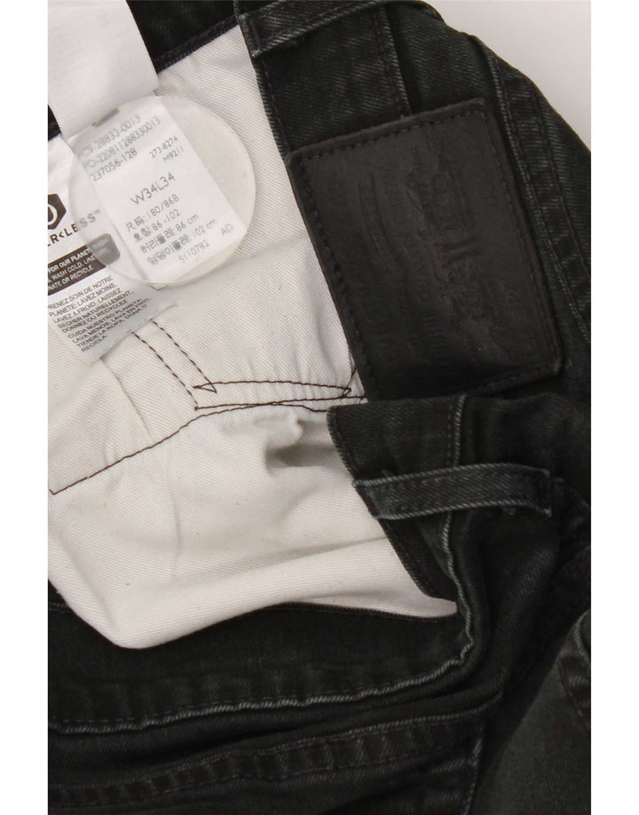 Levi's Mens 512 Slim Tapered Jeans W34 L34 Black Cotton