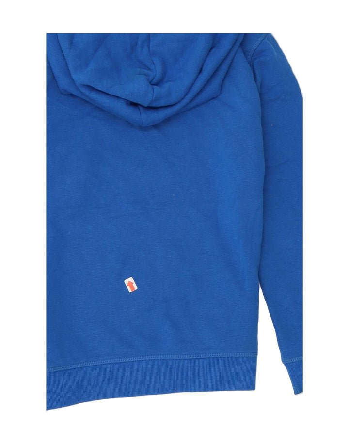 EDDIE BAUER Boys Graphic Hoodie Jumper 10-11 Years Medium Blue Striped Vintage Eddie Bauer and Second-Hand Eddie Bauer from Messina Hembry 