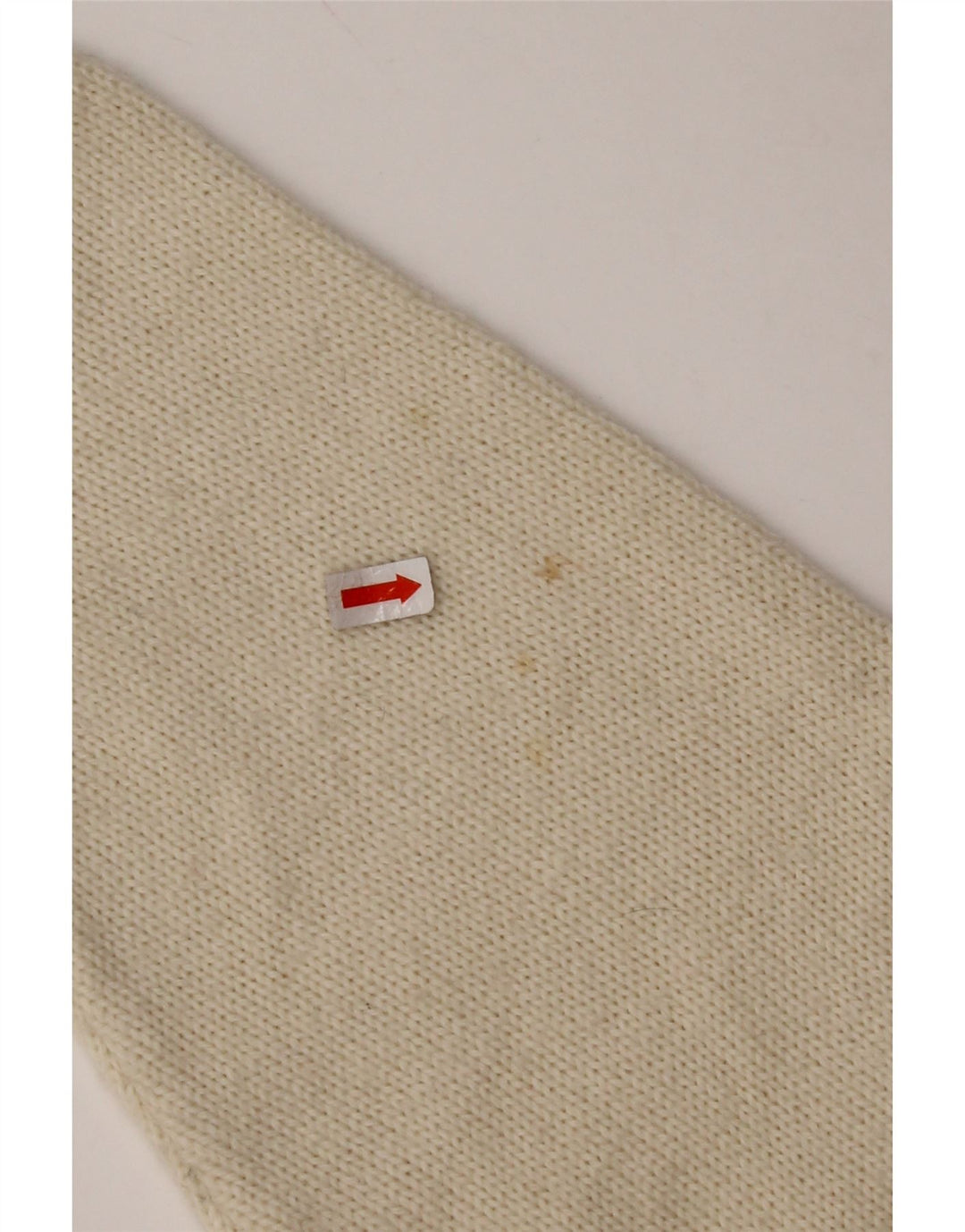 VINTAGE Womens Crop Turtle Neck Jumper Sweater UK 14 Medium Off White