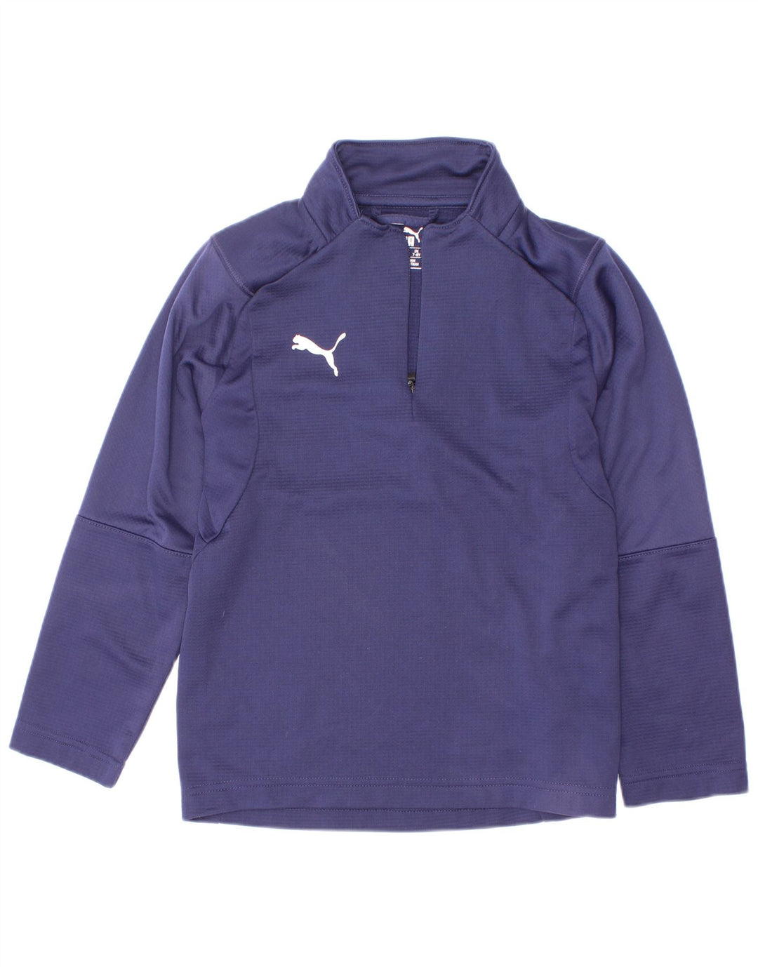 Puma Boys Zip Neck Pullover Tracksuit Top 7-8 Years Navy Blue