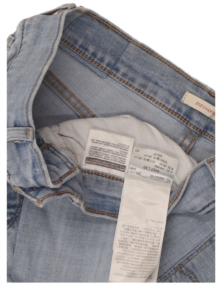 Levi's Womens 312 Shaping Slim Jeans W27 L30 Blue Cotton