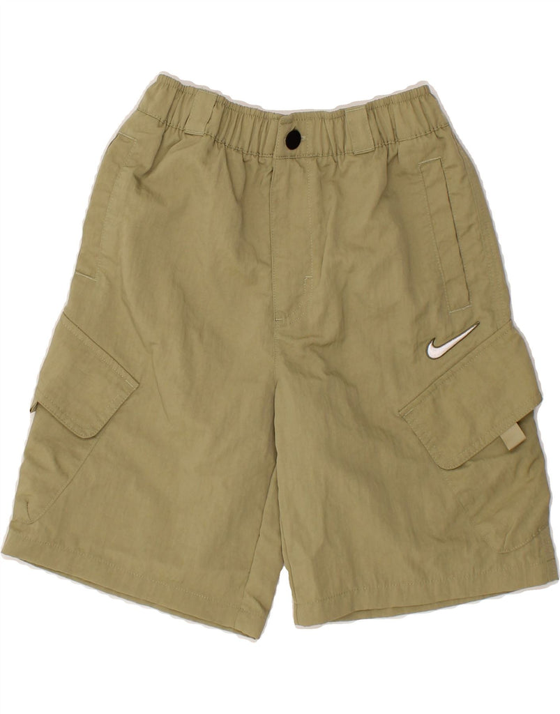 NIKE Boys Cargo Shorts 10-11 Years Medium W28  Khaki Nylon Vintage Nike and Second-Hand Nike from Messina Hembry 