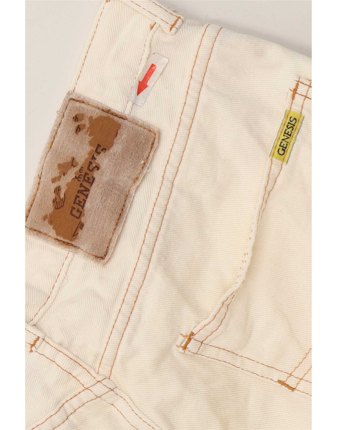 Genesis Mens Straight Jeans W30 L30 Off White
