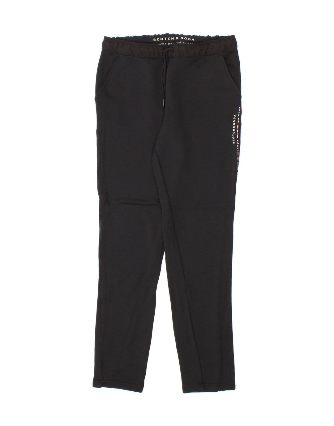 SCOTCH & SODA Womens Tracksuit Trousers UK 12 Medium Black Cotton Vintage Scotch & Soda and Second-Hand Scotch & Soda from Messina Hembry 