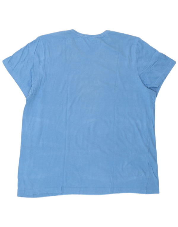 Adidas Mens Graphic T-Shirt Top 2XL Blue Cotton
