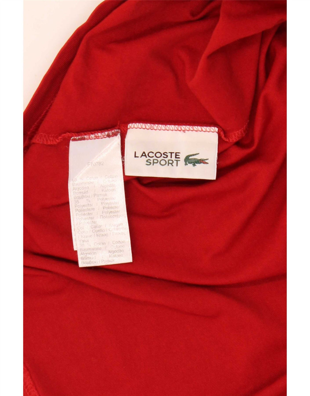 Lacoste Mens Graphic T-Shirt Top Size 3 Small Red Cotton