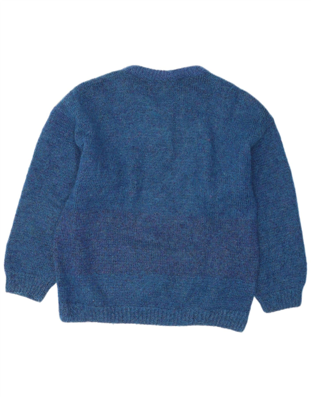 Vintage Mens Crew Neck Jumper Sweater Large Blue Striped