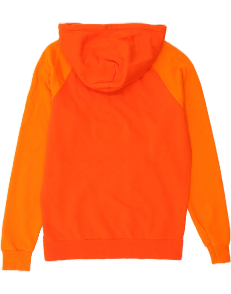 UNDER ARMOUR Mens Loose Fit Hoodie Jumper XS Orange Colourblock Cotton Vintage Under Armour and Second-Hand Under Armour from Messina Hembry 