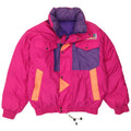 Norway Mens Hooded Reversible Ski Jacket UK 38 Medium Pink Colourblock