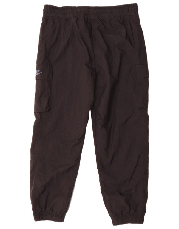 Nike Womens Cargo Tracksuit Trousers Joggers UK 16 Large Black Polyester