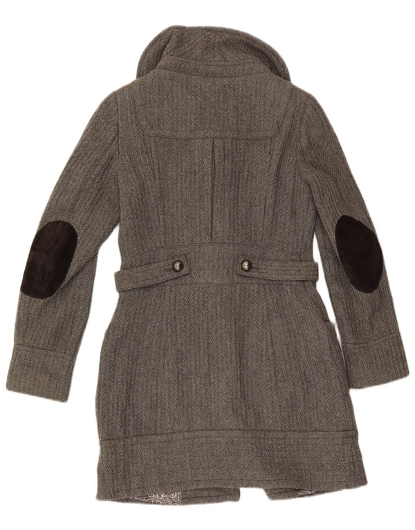 Guess Womens Duffle Coat UK 10 Small Grey Polyester