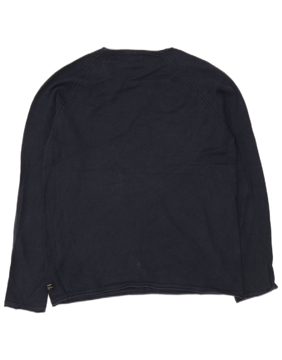 JACK & JONES Mens Crew Neck Jumper Sweater Medium Navy Blue Cotton