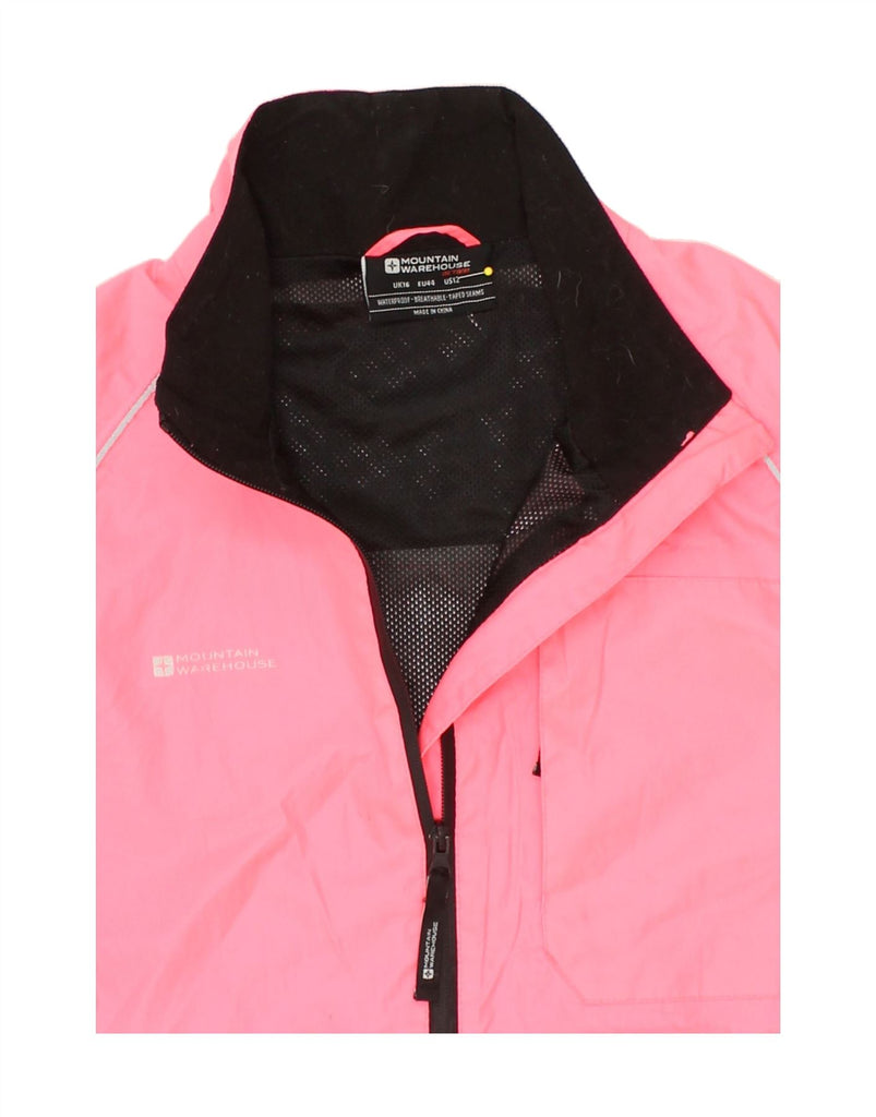 MOUNTAIN WAREHOUSE Womens Windbreaker Jacket UK 16 Large  Pink Colourblock | Vintage Mountain Warehouse | Thrift | Second-Hand Mountain Warehouse | Used Clothing | Messina Hembry 