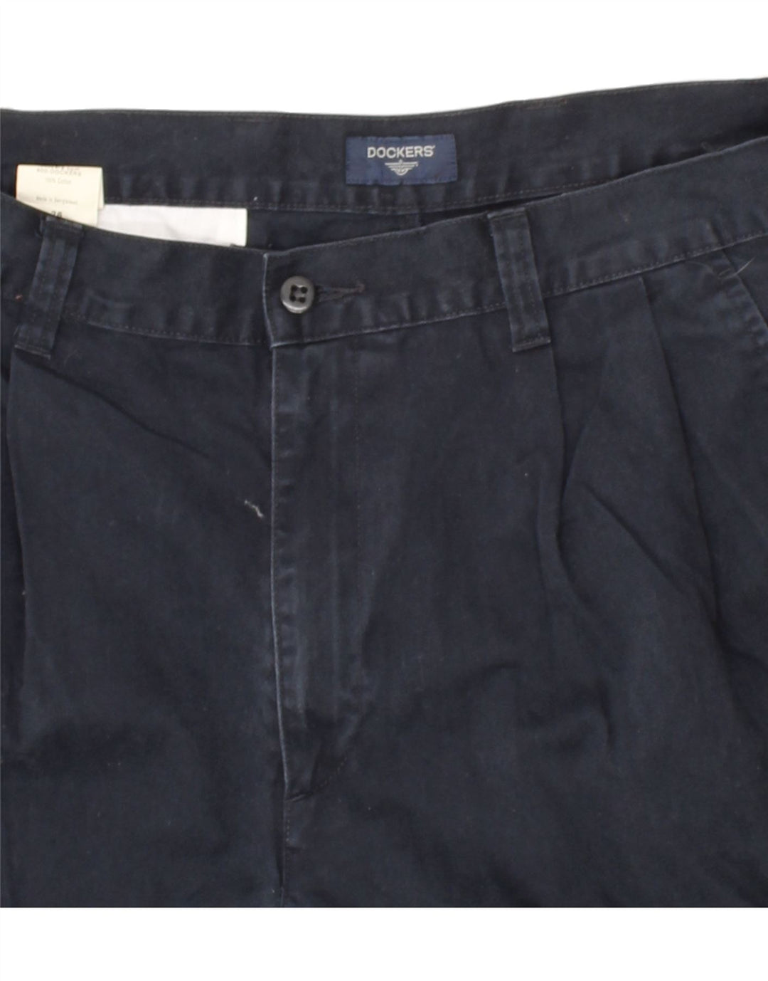 DOCKERS Mens Pegged Chino Shorts W36 Large Navy Blue Cotton Vintage Dockers and Second-Hand Dockers from Messina Hembry 