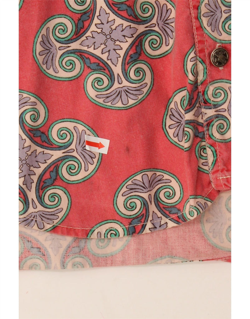 VINTAGE Womens Shirt UK 10/12 Medium  Red Paisley Cotton Vintage Vintage and Second-Hand Vintage from Messina Hembry 