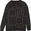 EDDIE BAUER Womens Sweatshirt Jumper UK 6 XS Black Patchwork Cotton Vintage Eddie Bauer and Second-Hand Eddie Bauer from Messina Hembry 