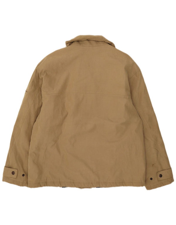 Navigare Mens Windbreaker Jacket UK 42 XL Beige Polyester