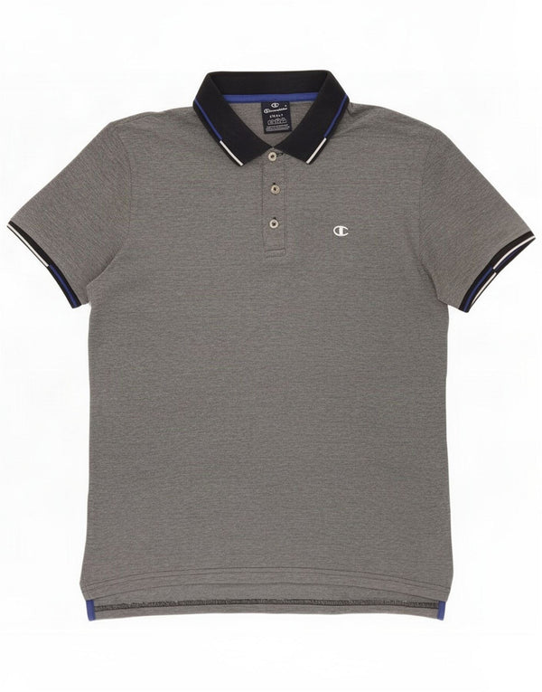 Champion Mens Polo Shirt Small Grey Colourblock