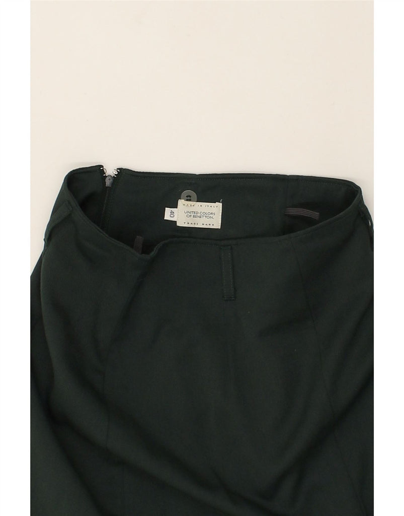 BENETTON Womens Maxi Skirt IT 40 Small W26 Green Polyester | Vintage Benetton | Thrift | Second-Hand Benetton | Used Clothing | Messina Hembry 