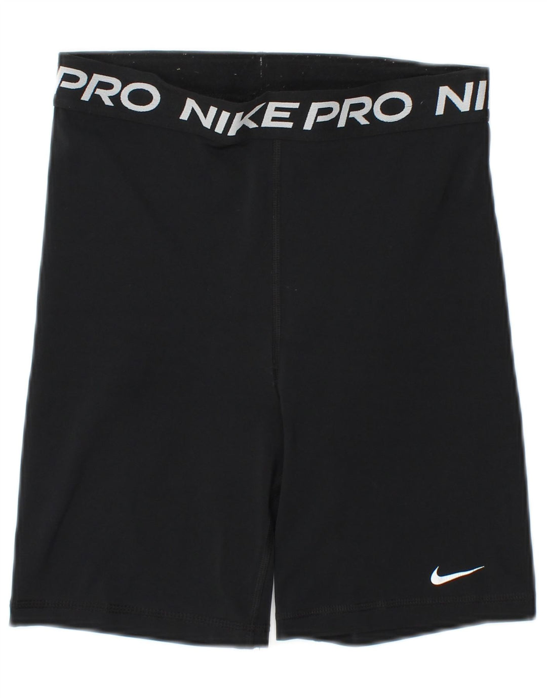 NIKE Womens Dri Fit Graphic Sport Shorts UK 8 Small  Black
