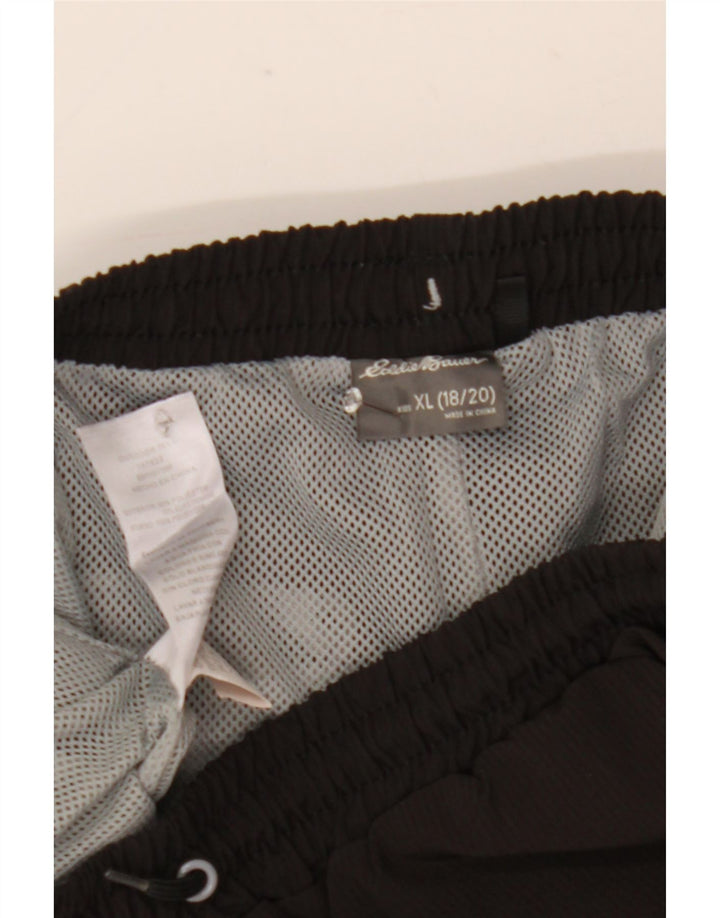 Eddie Bauer Boys Swimming Shorts 15-16 Years XL Black Polyester