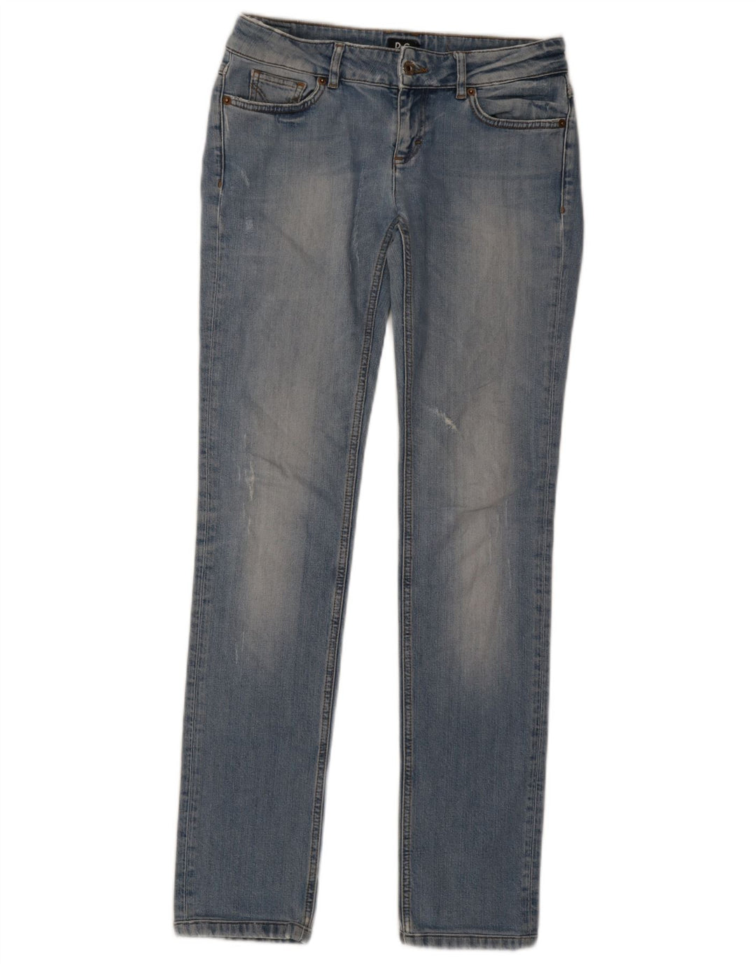 Dolce & Gabbana Womens Distressed Slim Jeans W29 L32 Blue Cotton