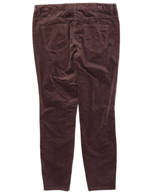 M&Co Womens Tapered Casual Trousers UK 18 XL W36 L30 Grey Cotton