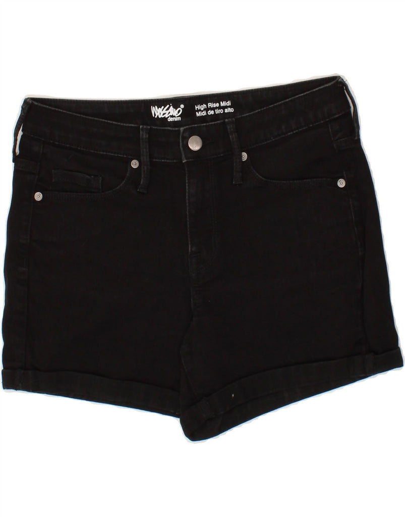 MOSSIMO Womens High Waist Denim Shorts US 8 Medium W28 Black Cotton Vintage Mossimo and Second-Hand Mossimo from Messina Hembry 