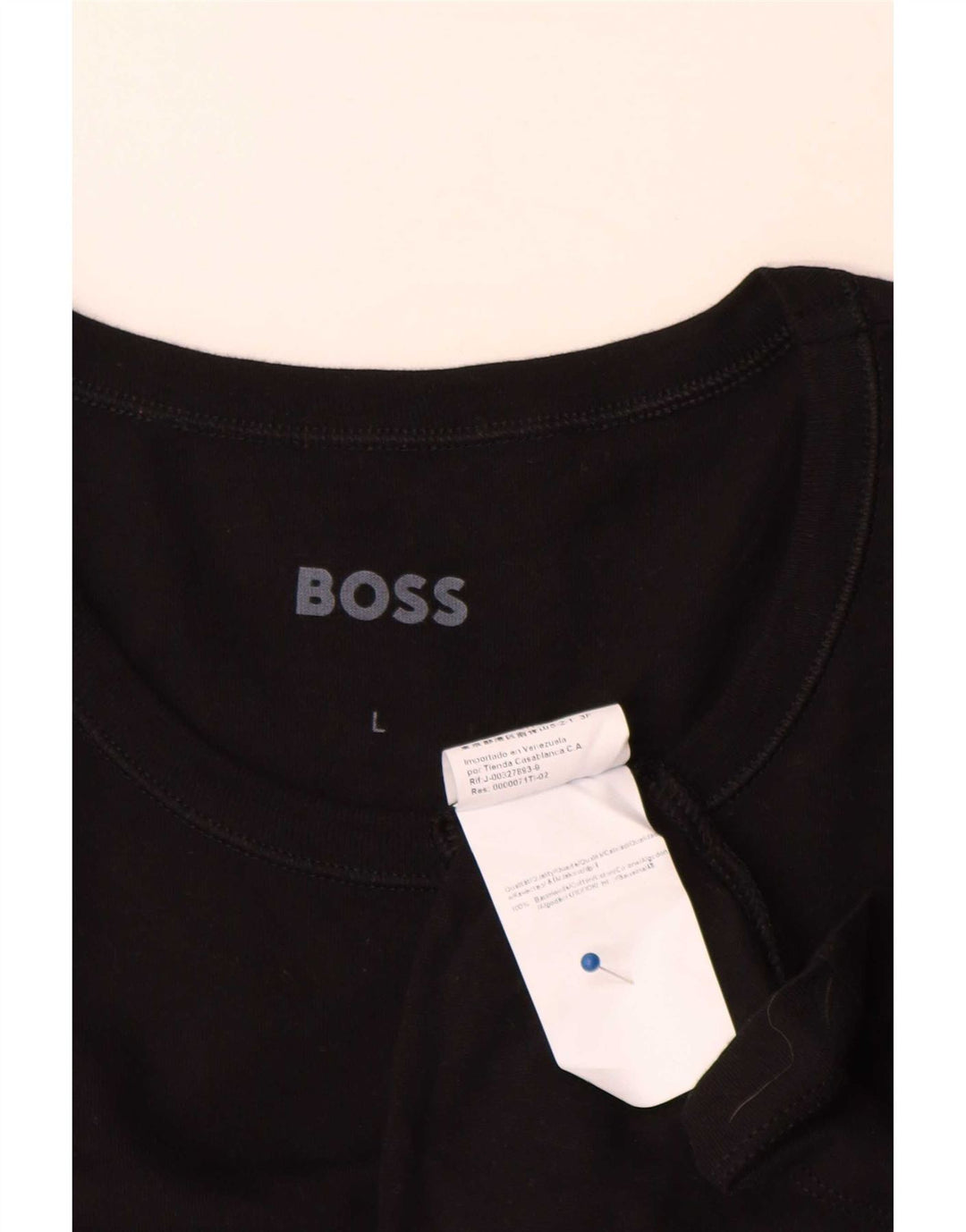 Hugo Boss Womens T-Shirt Top Large Black Cotton