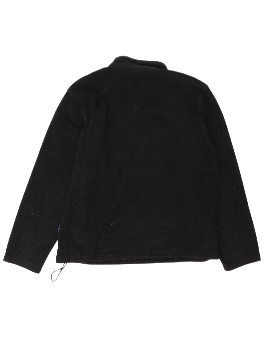 QUIKSILVER Mens Zip Neck Fleece Jumper Large Black Polyester