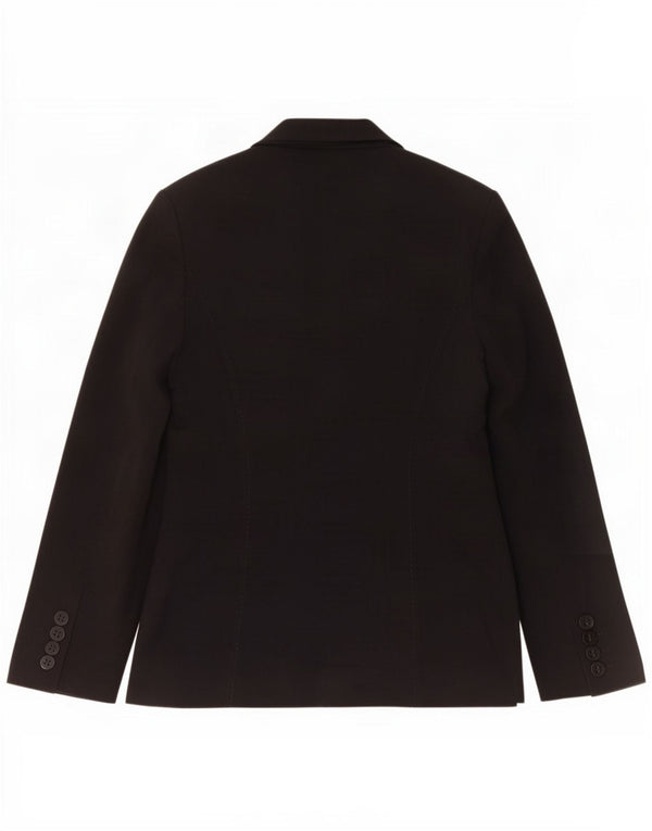 Marks & Spencer Womens 1 Button Blazer Jacket UK 8 Small Black Polyester