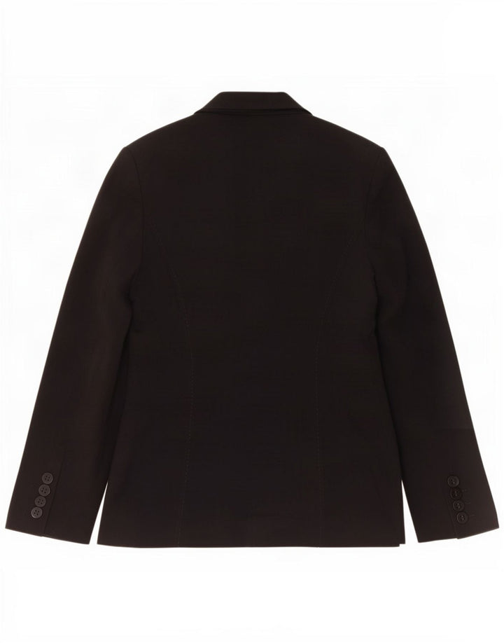 Marks & Spencer Womens 1 Button Blazer Jacket UK 8 Small Black Polyester