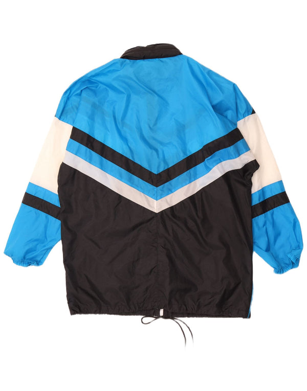 Jako Mens Hooded Tracksuit Top Jacket XL Blue Colourblock Nylon