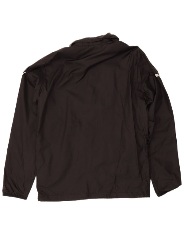 PUMA Mens Hooded Rain Jacket UK 38 Medium Black Nylon