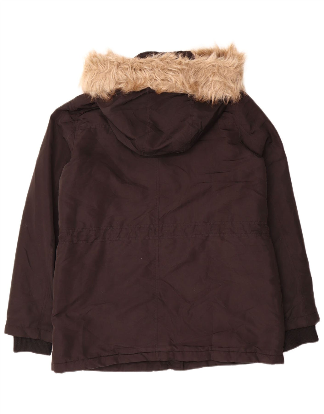 Oasis Womens Hooded Parka Jacket UK 14 Medium Black