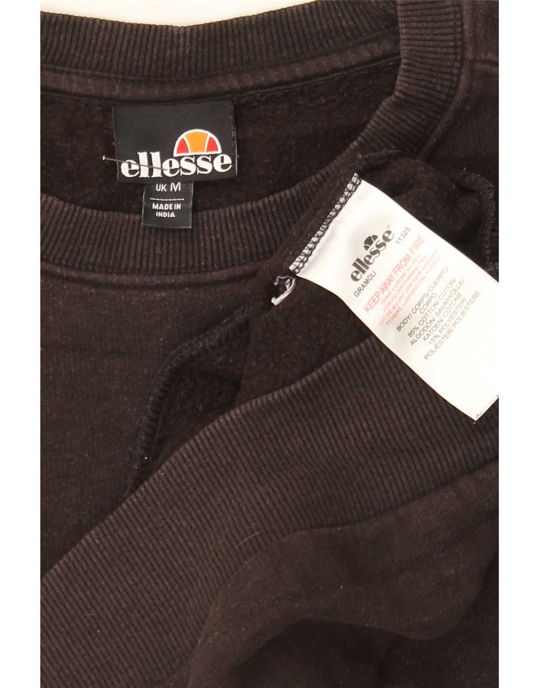 Ellesse Mens Sweatshirt Jumper Medium Brown Cotton