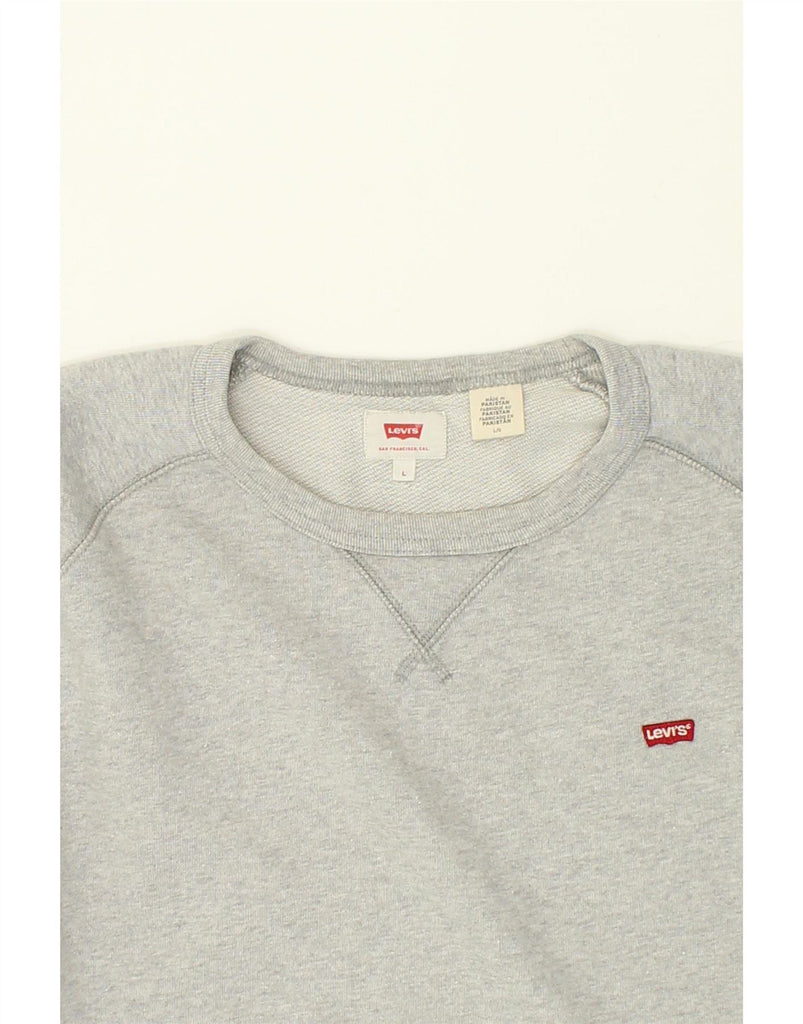 LEVI'S Mens Sweatshirt Jumper Large Grey Cotton Vintage Levi's and Second-Hand Levi's from Messina Hembry 