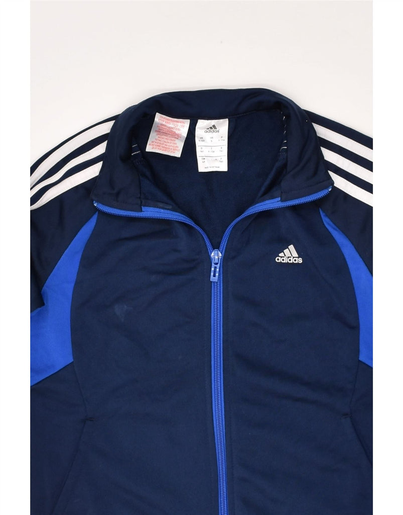 ADIDAS Boys Tracksuit Top Jacket 9-10 Years Navy Blue Colourblock | Vintage Adidas | Thrift | Second-Hand Adidas | Used Clothing | Messina Hembry 