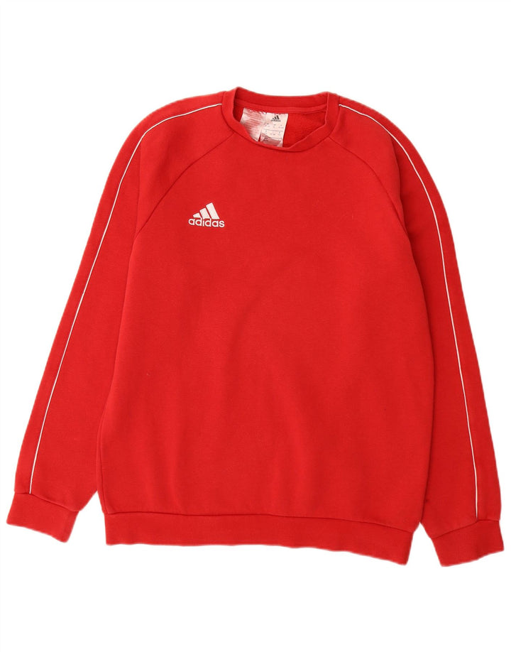 ADIDAS Boys Sweatshirt Jumper 15-16 Years Red Cotton