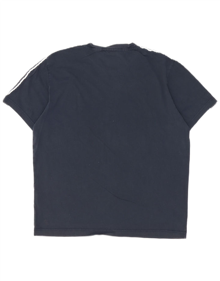 Champion Mens Graphic T-Shirt Top Large Navy Blue Cotton