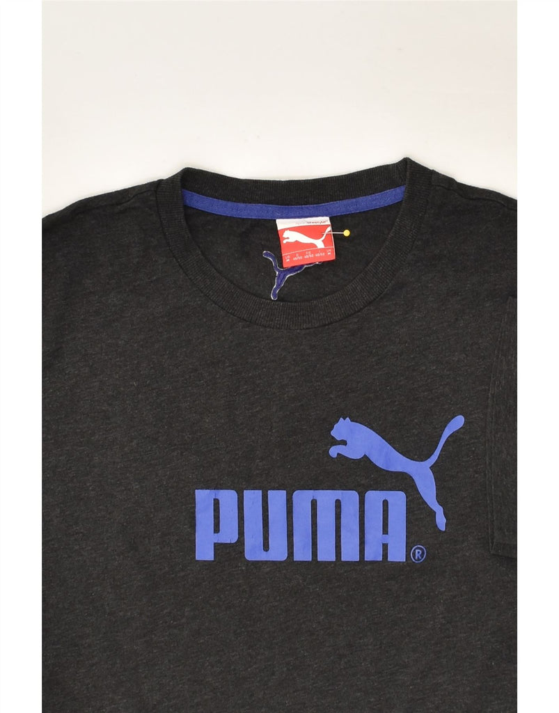 PUMA Mens Graphic T-Shirt Top Medium Grey | Vintage Puma | Thrift | Second-Hand Puma | Used Clothing | Messina Hembry 