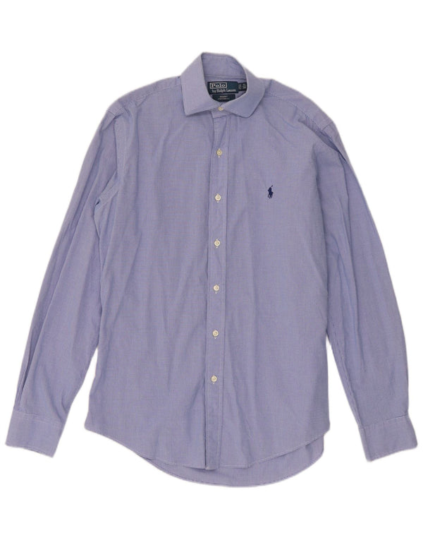 Polo Ralph Lauren Mens Regent Shirt Size 38 15 Medium Blue Gingham