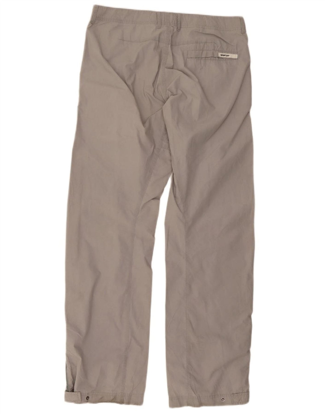 CAT Mens Straight Chino Trousers W32 L34 Grey Polyester