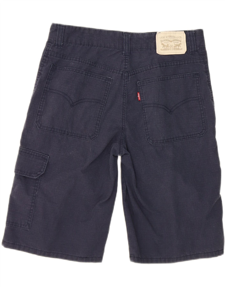 LEVI'S Boys Cargo Shorts 15-16 Years W28 Navy Blue Cotton Vintage Levi's and Second-Hand Levi's from Messina Hembry 