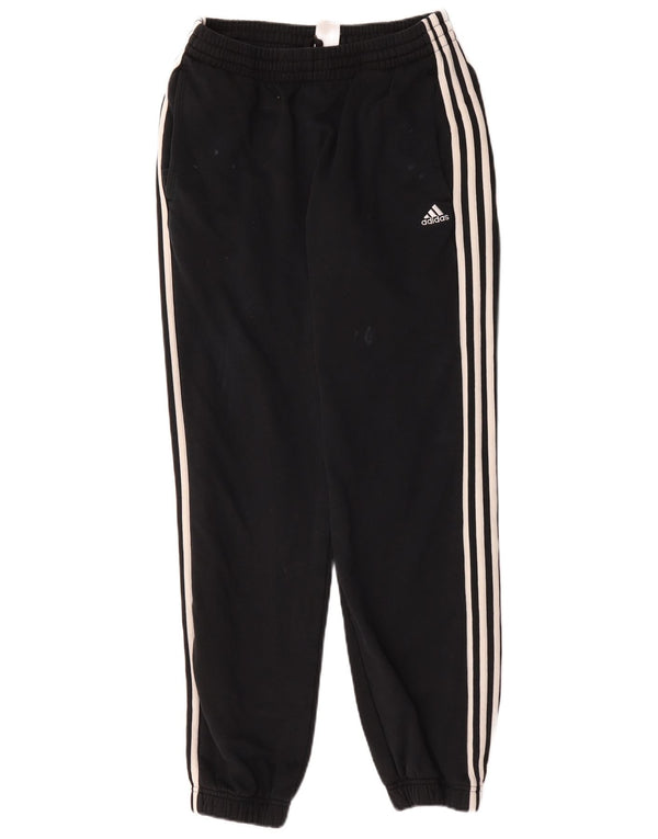Adidas Boys Tracksuit Trousers Joggers 15-16 Years Black Cotton