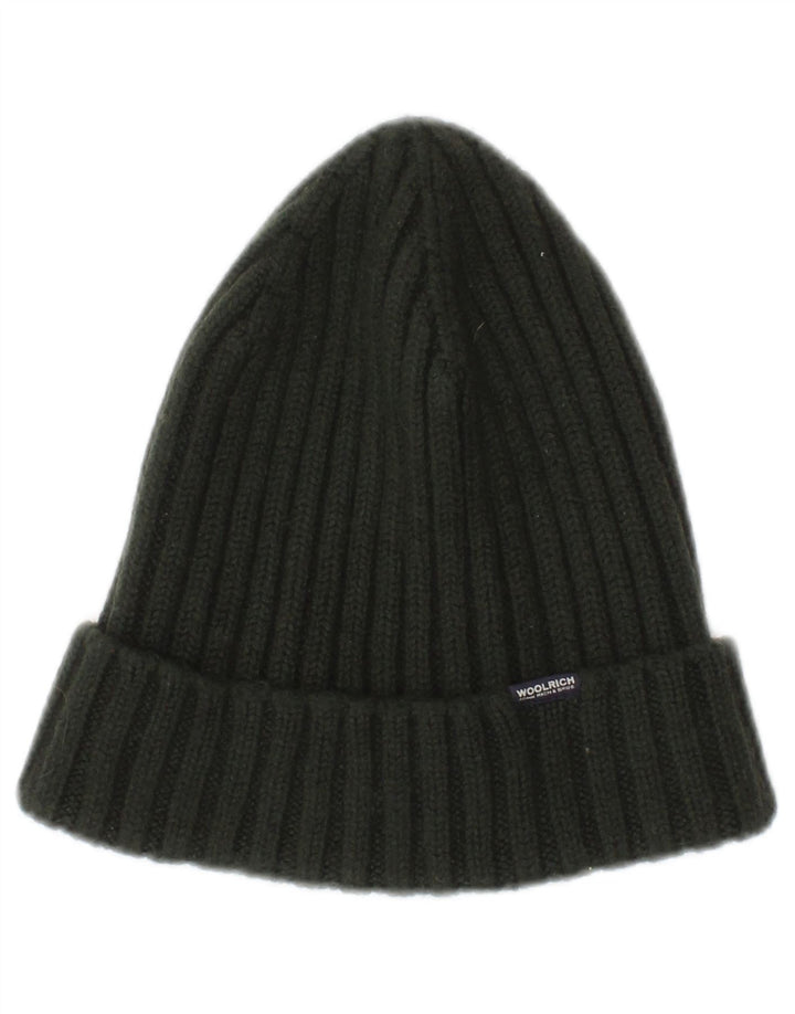 Woolrich Womens Knit Beanie Hat Large Green Wool