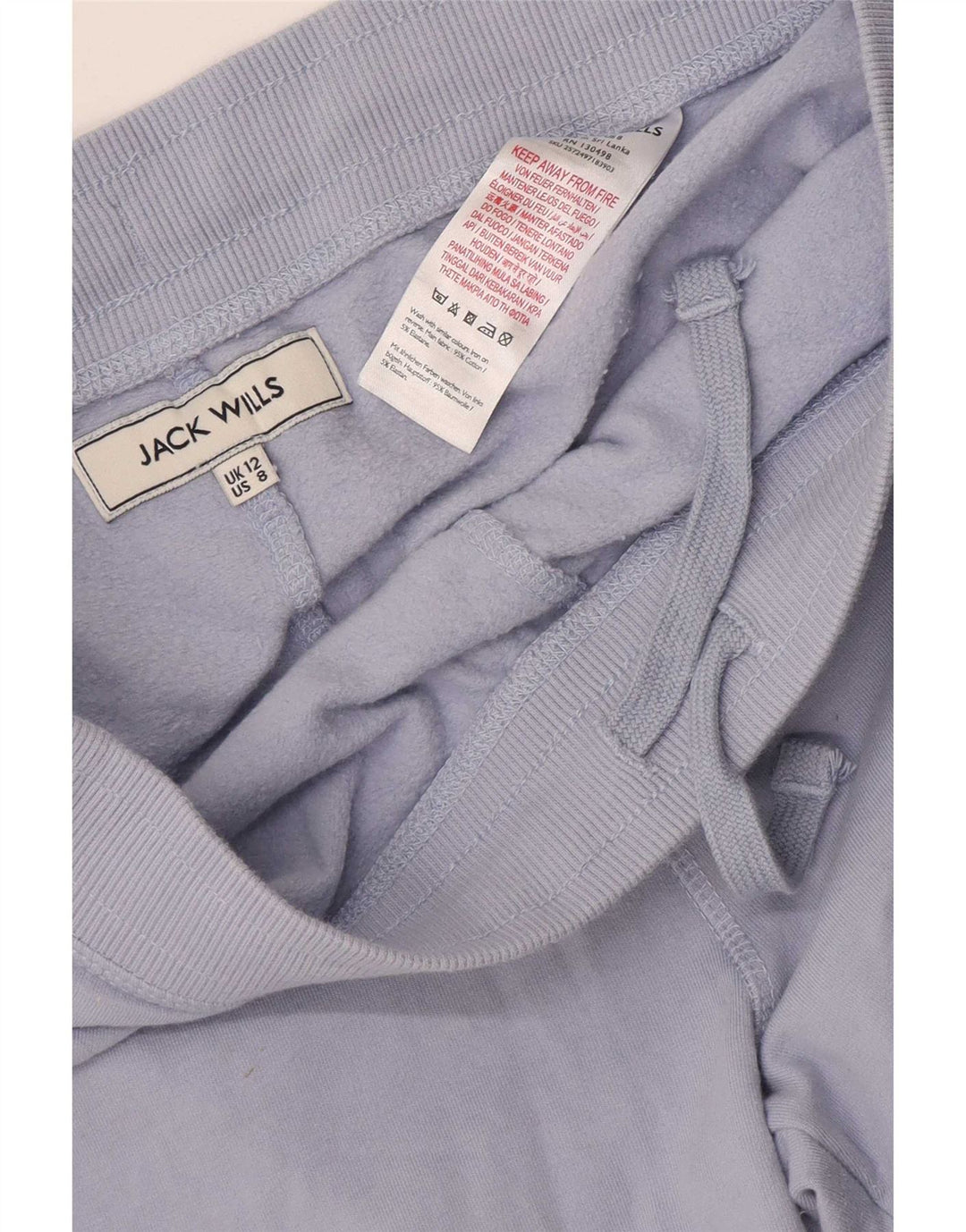Jack Wills Womens Graphic Tracksuit Trousers Joggers UK 12 Medium Blue